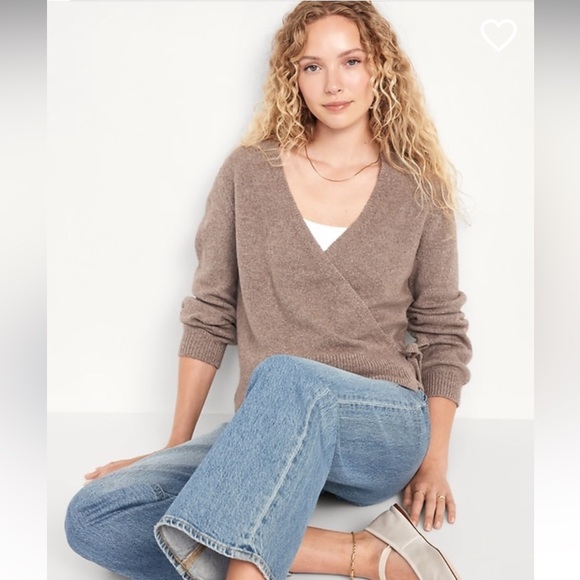 NWT Old Navy So Soft Tie Waist Sweater, Size M Tall, Sedimentary - Picture 3 of 8